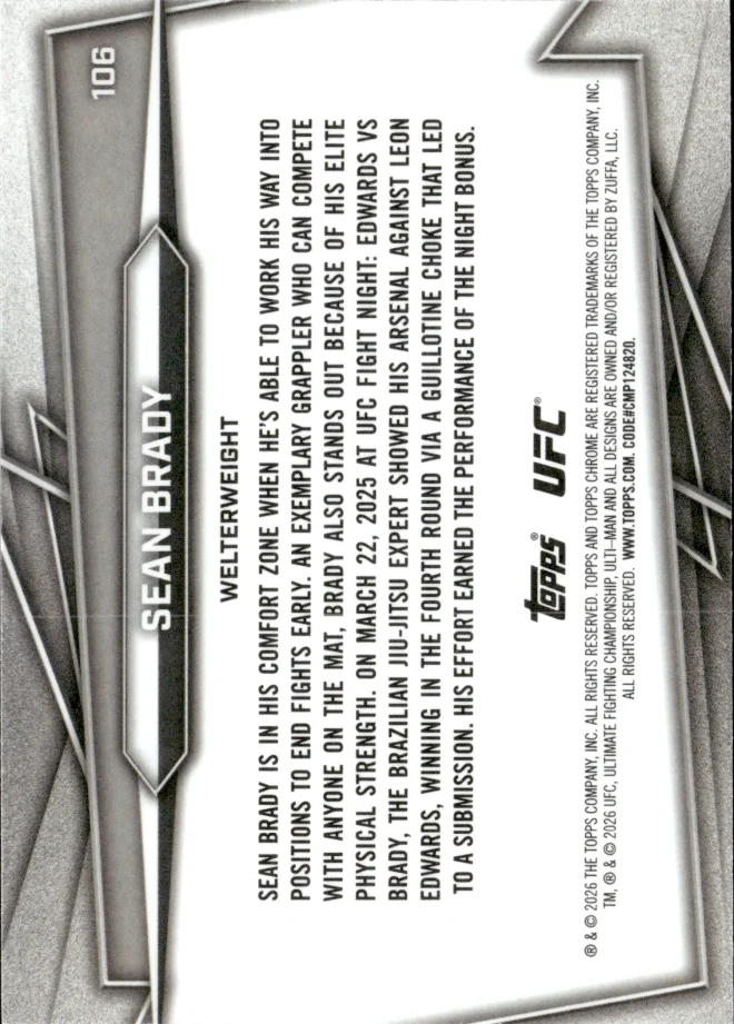 Sean Brady card back