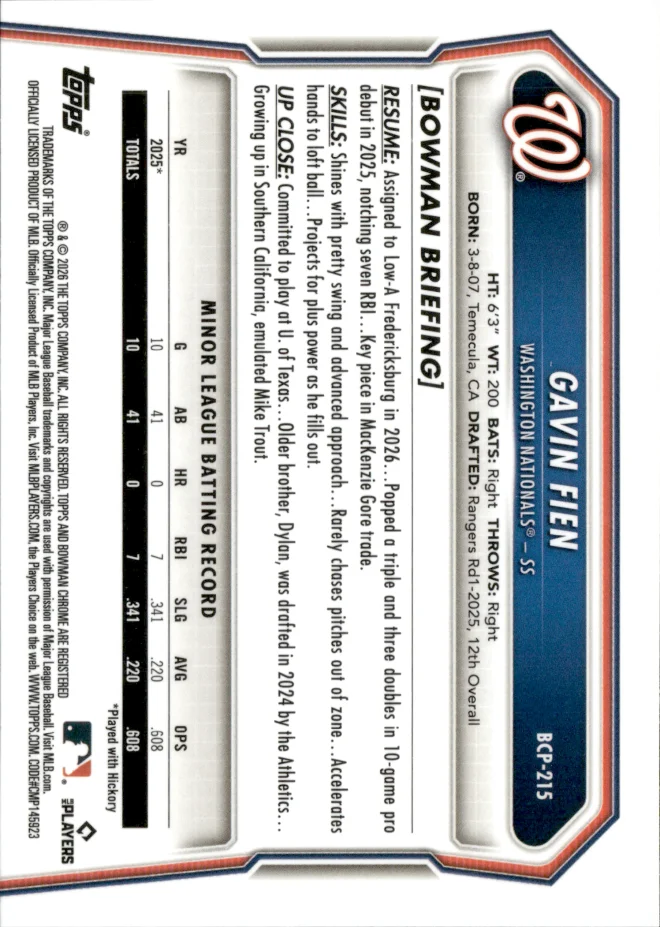 Gavin Fien card back