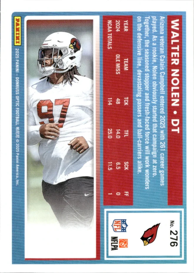 Walter Nolen card back