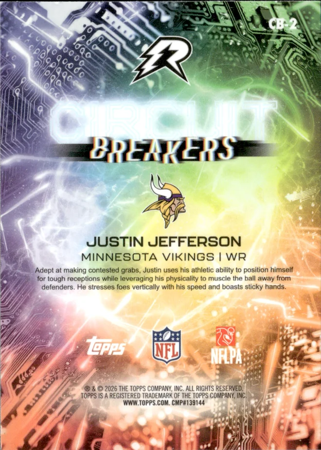 Justin Jefferson card back
