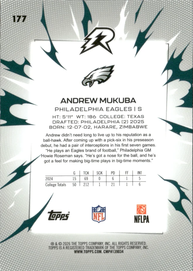 Andrew Mukuba card back