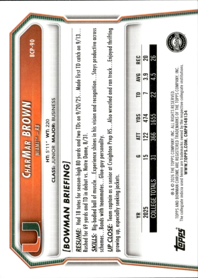 CharMar Brown card back