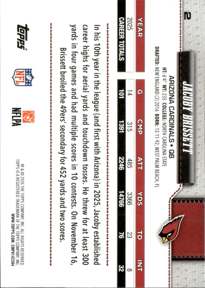 Jacoby Brissett card back