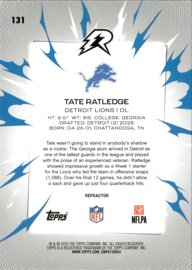 Tate Ratledge card back