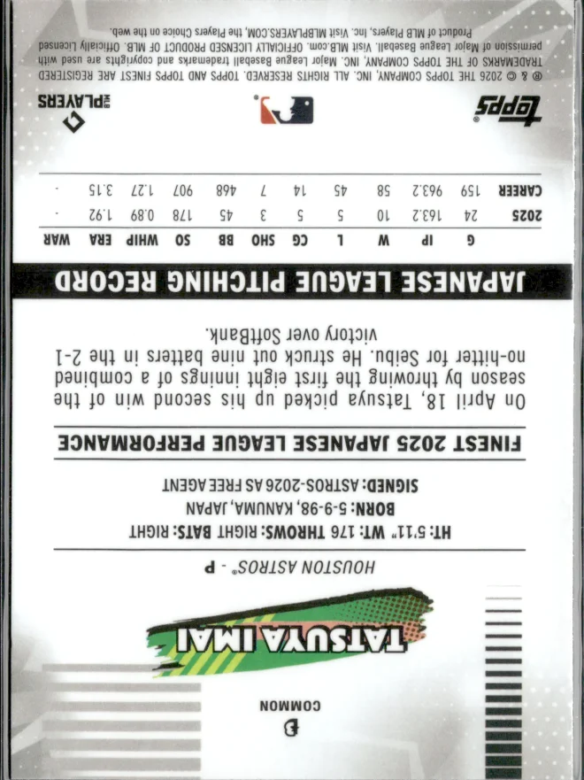 Tatsuya Imai card back