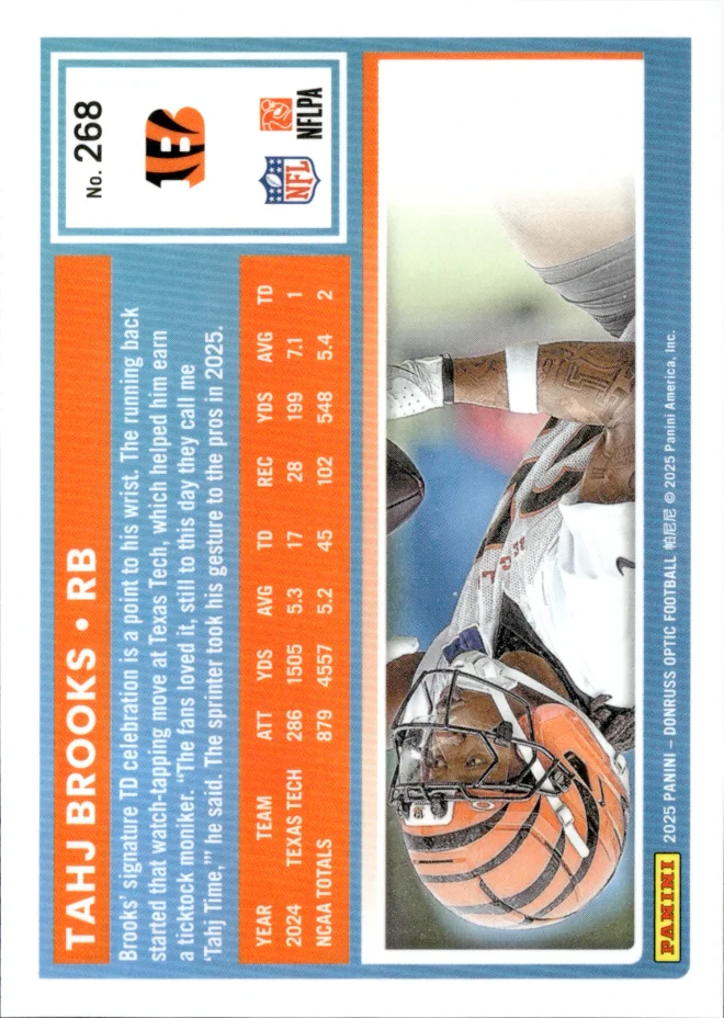 Tahj Brooks card back