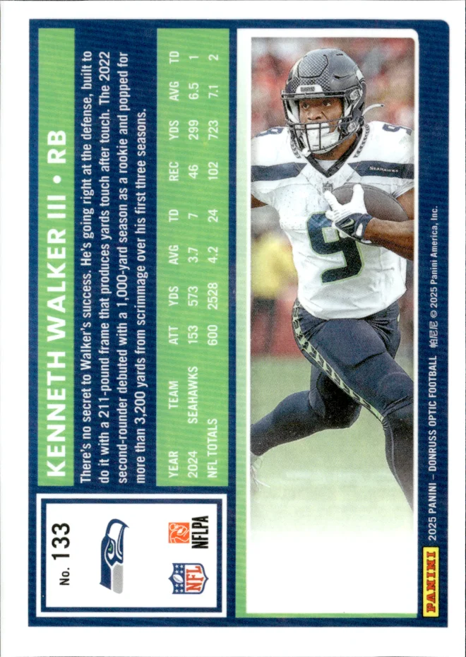 Kenneth Walker III card back