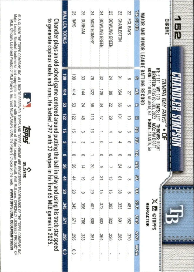 Chandler Simpson card back