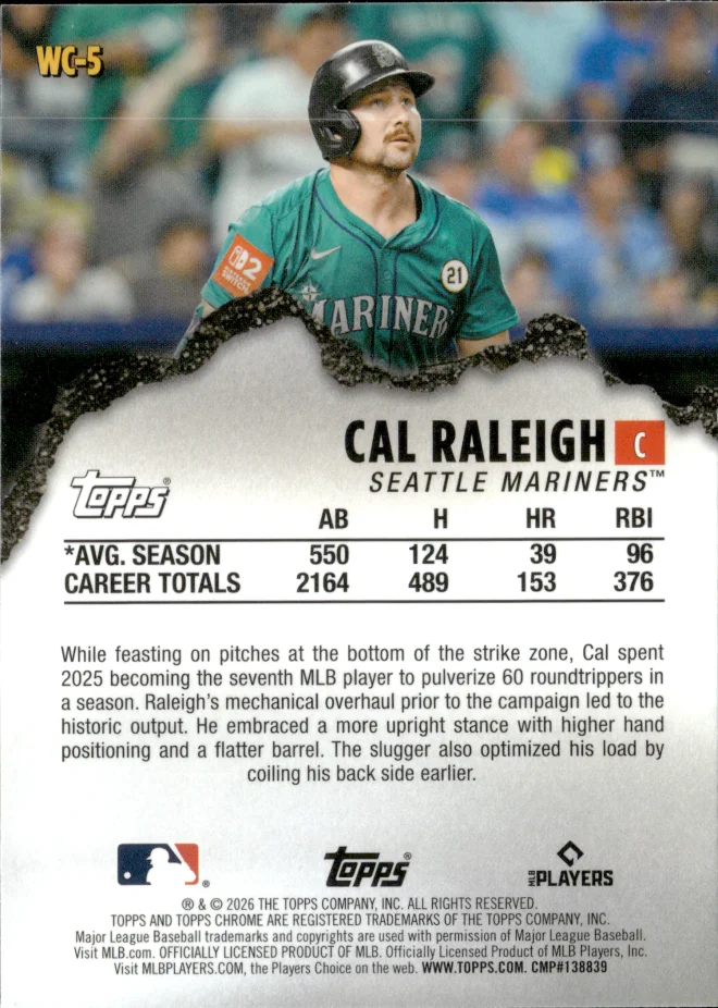 Cal Raleigh card back