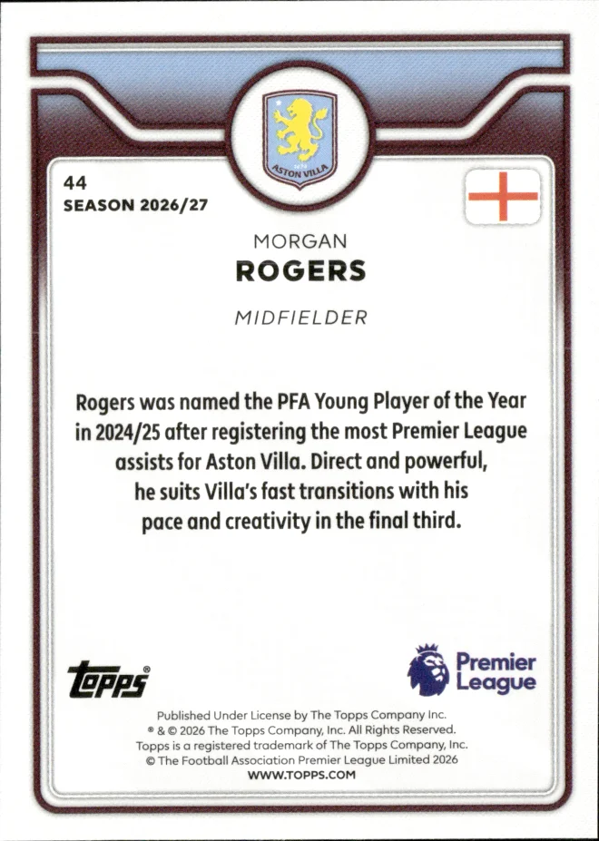 Morgan Rogers card back