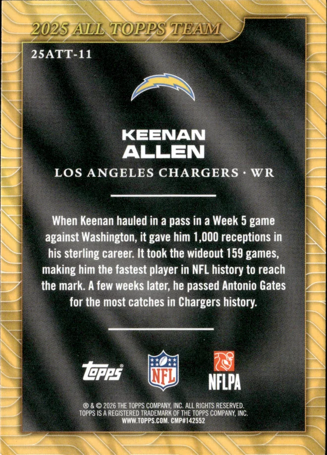 Keenan Allen card back