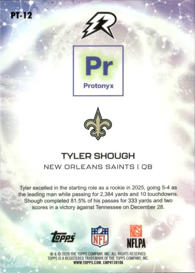 Tyler Shough card back