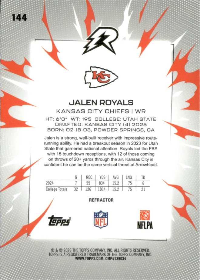 Jalen Royals card back