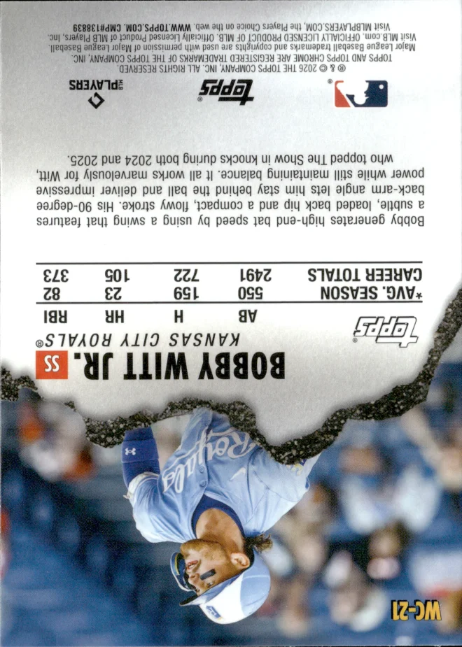 Bobby Witt Jr. card back