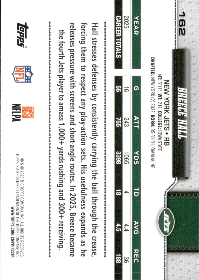 Breece Hall card back