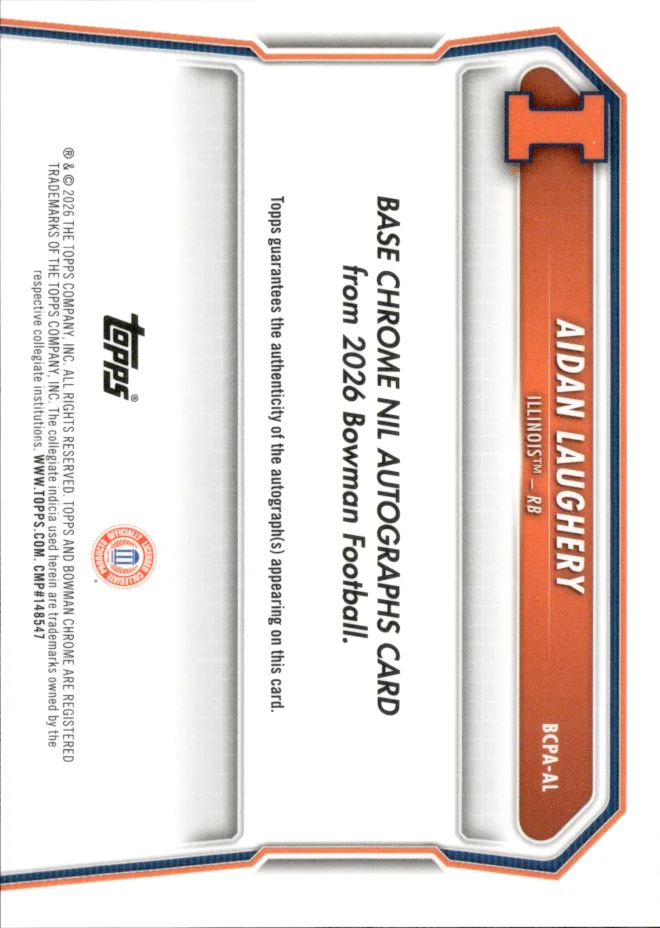 Aidan Laughery card back