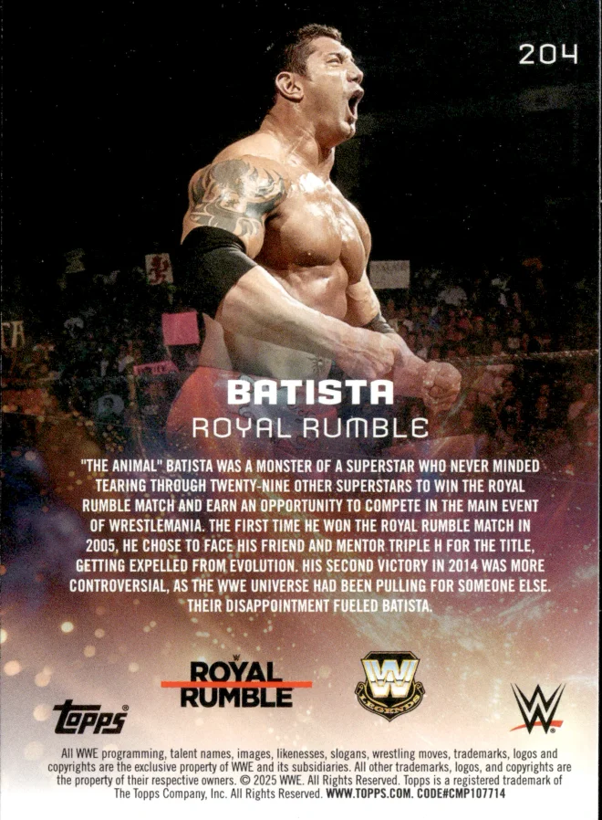 Batista card back