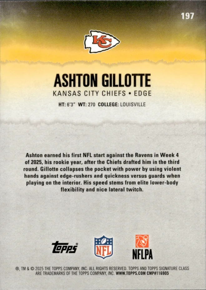 Ashton Gillotte card back