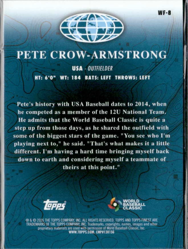 Pete Crow-Armstrong card back