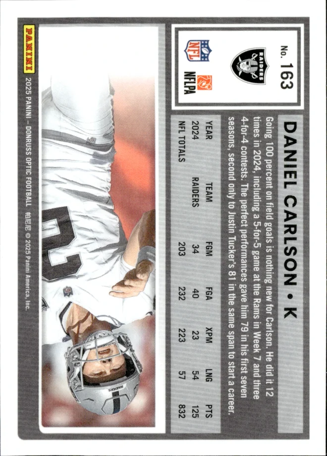 Daniel Carlson card back
