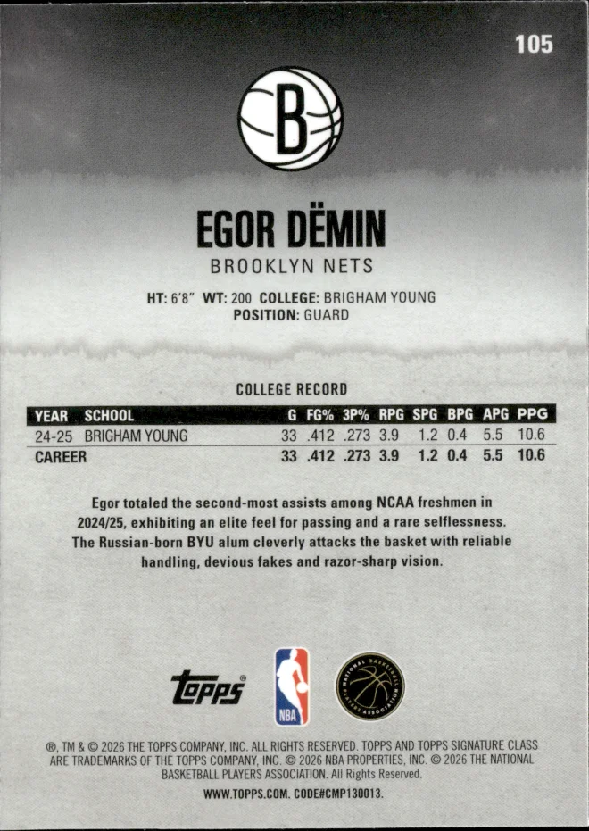 Egor Dëmin card back