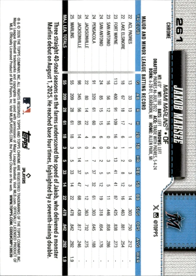 Jakob Marsee card back