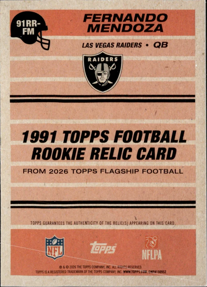 Fernando Mendoza card back