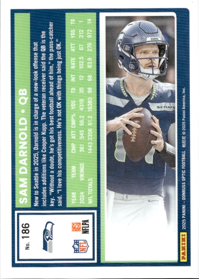 Sam Darnold card back