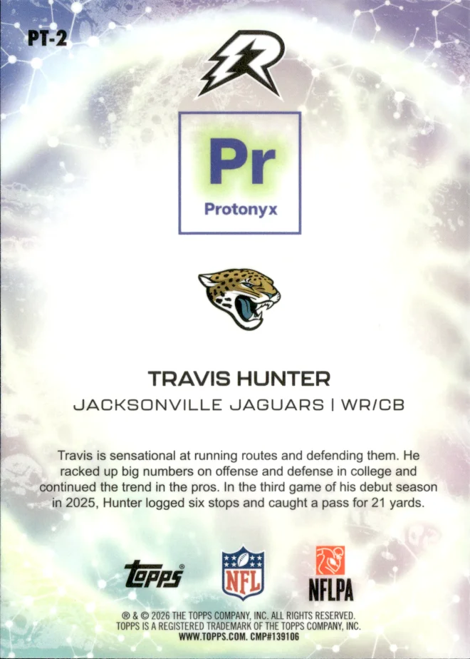 Travis Hunter card back