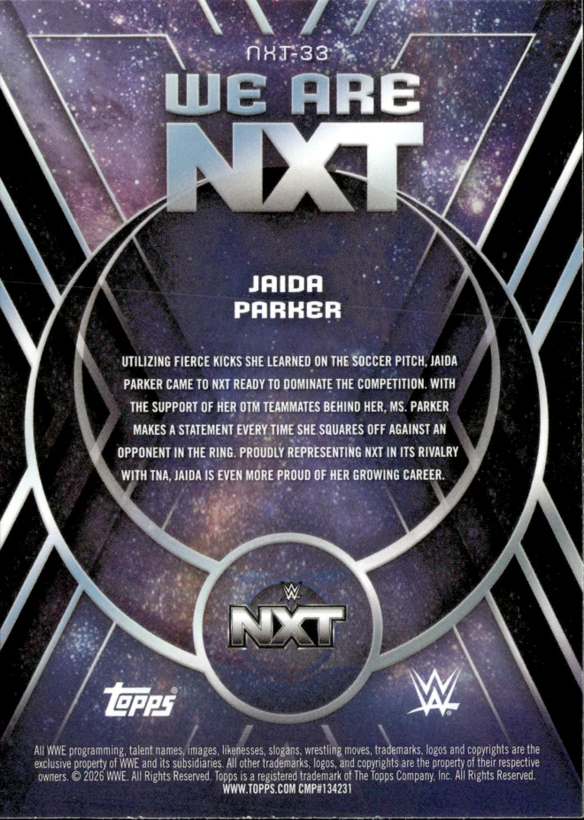 Jaida Parker card back