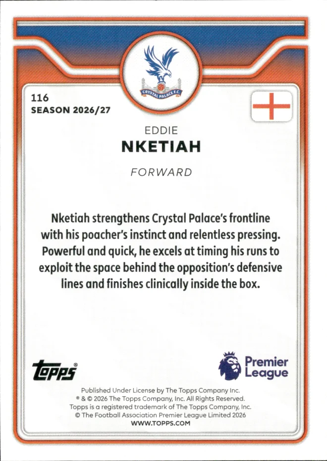 Eddie Nketiah card back