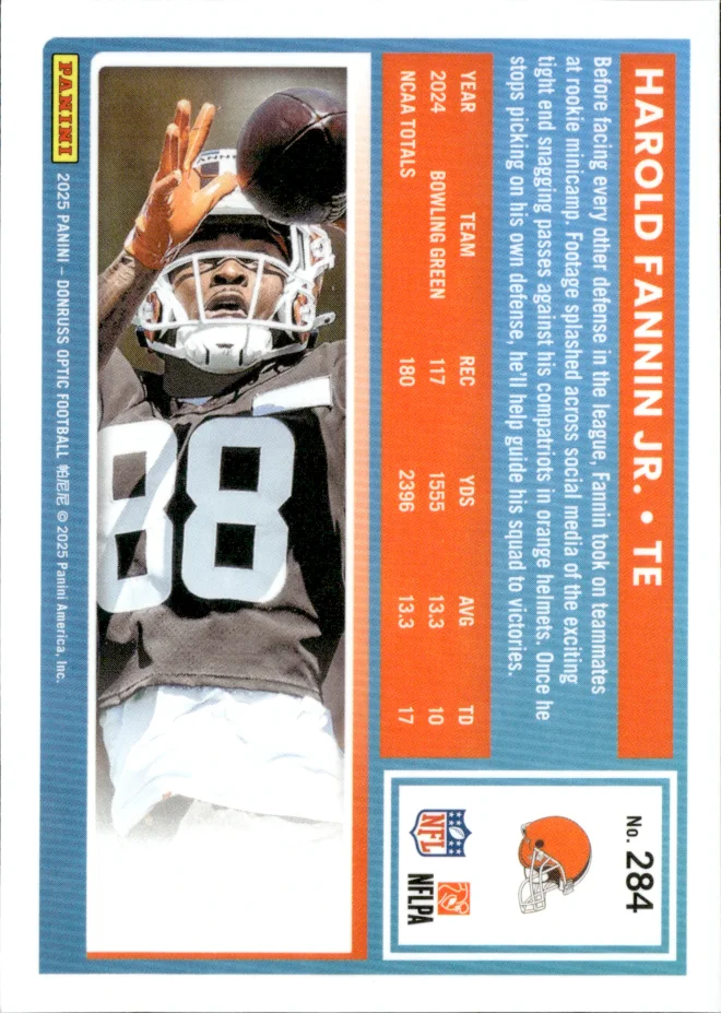 Harold Fannin Jr. card back