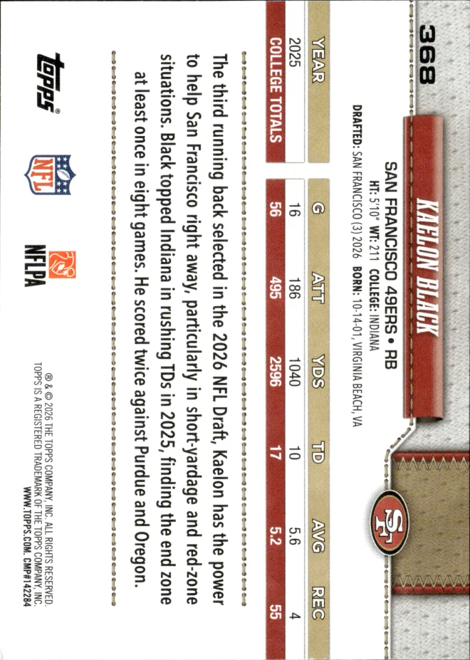 Kaelon Black card back