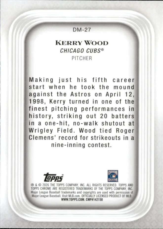 Kerry Wood card back