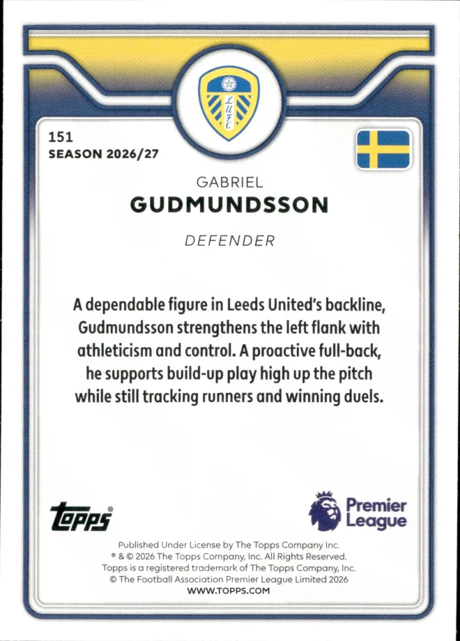 Gabriel Gudmundsson card back