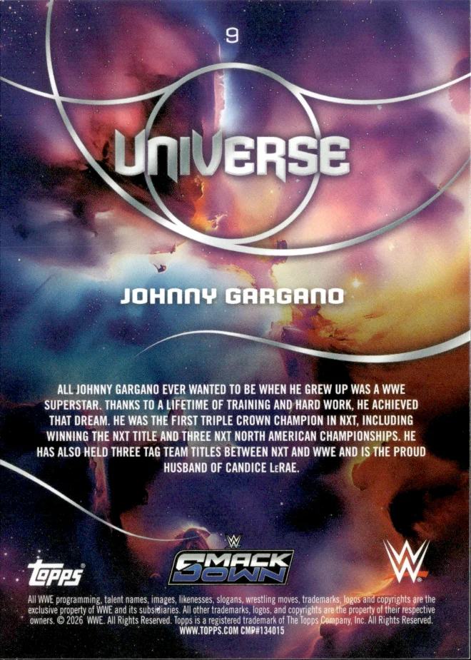 Johnny Gargano card back