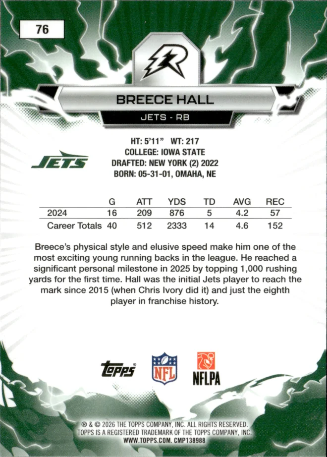 Breece Hall card back