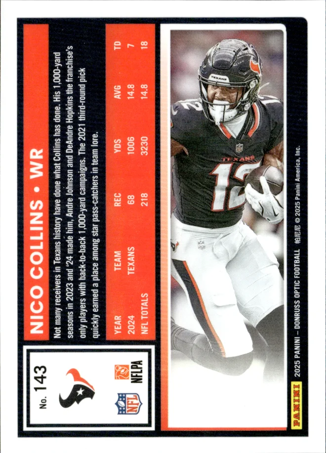 Nico Collins card back