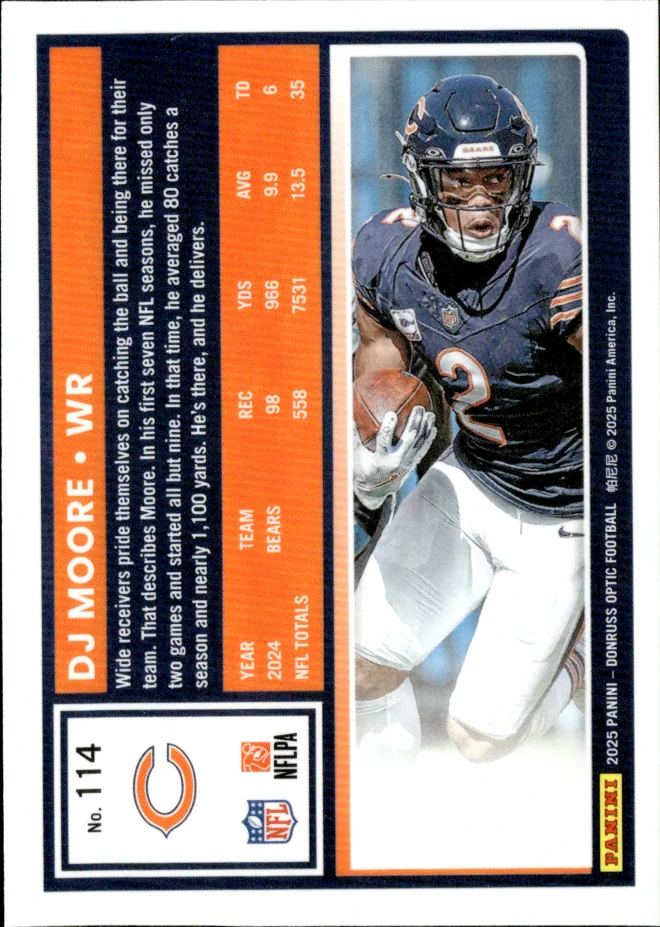 DJ Moore card back