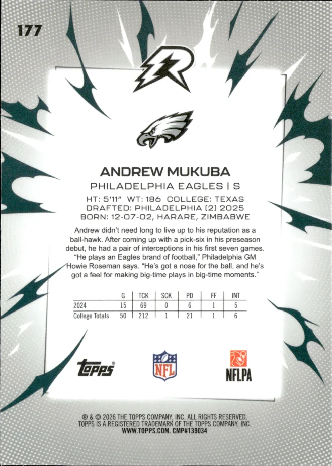 Andrew Mukuba card back