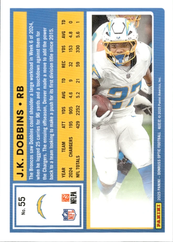 J.K. Dobbins card back