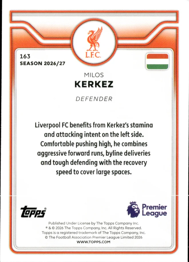 Milos Kerkez card back