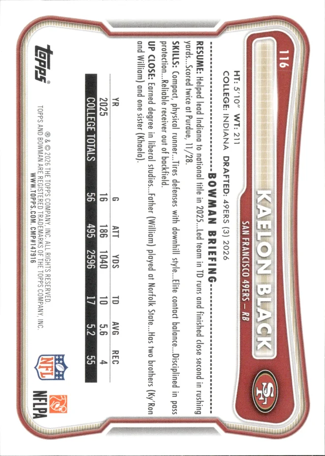 Kaelon Black card back