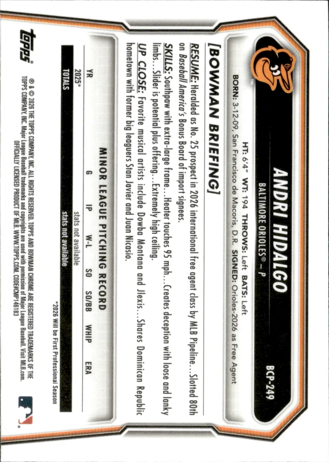 Andri Hidalgo card back