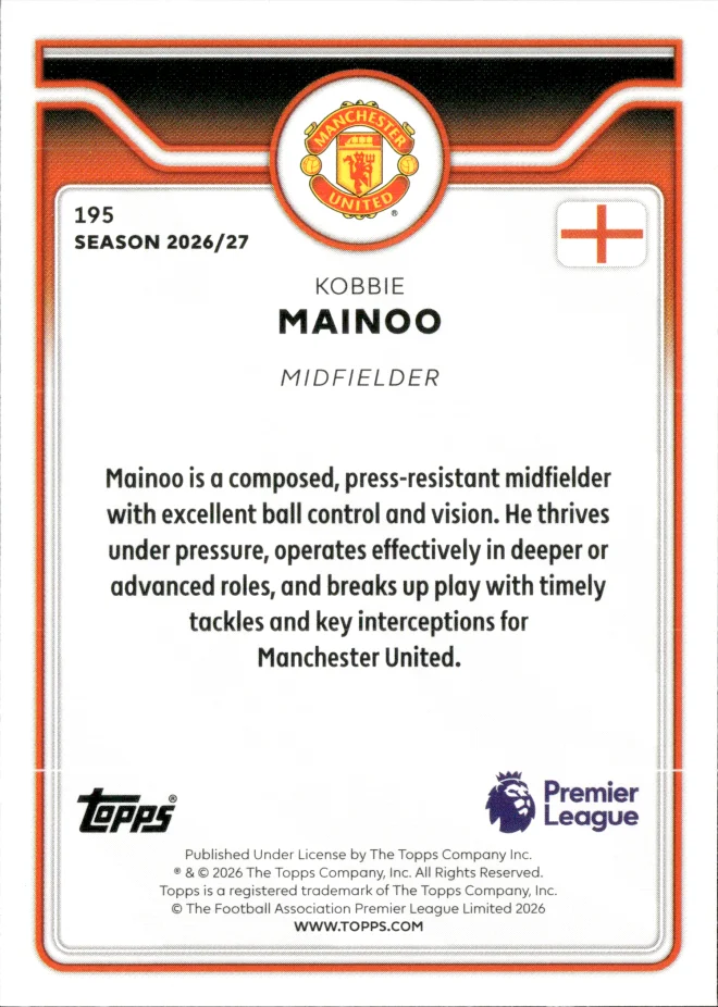 Kobbie Mainoo card back