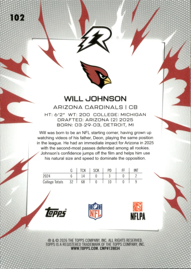Will Johnson card back
