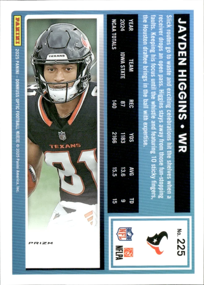 Jayden Higgins card back