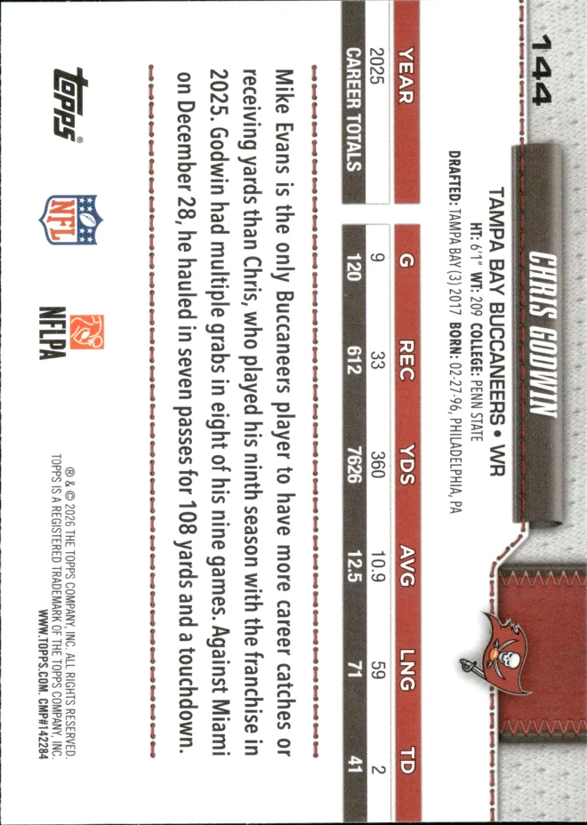 Chris Godwin card back