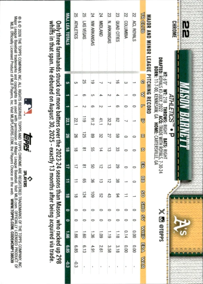 Mason Barnett card back