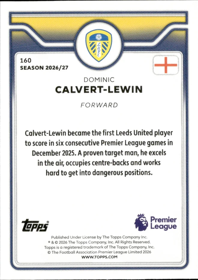 Dominic Calvert-Lewin card back